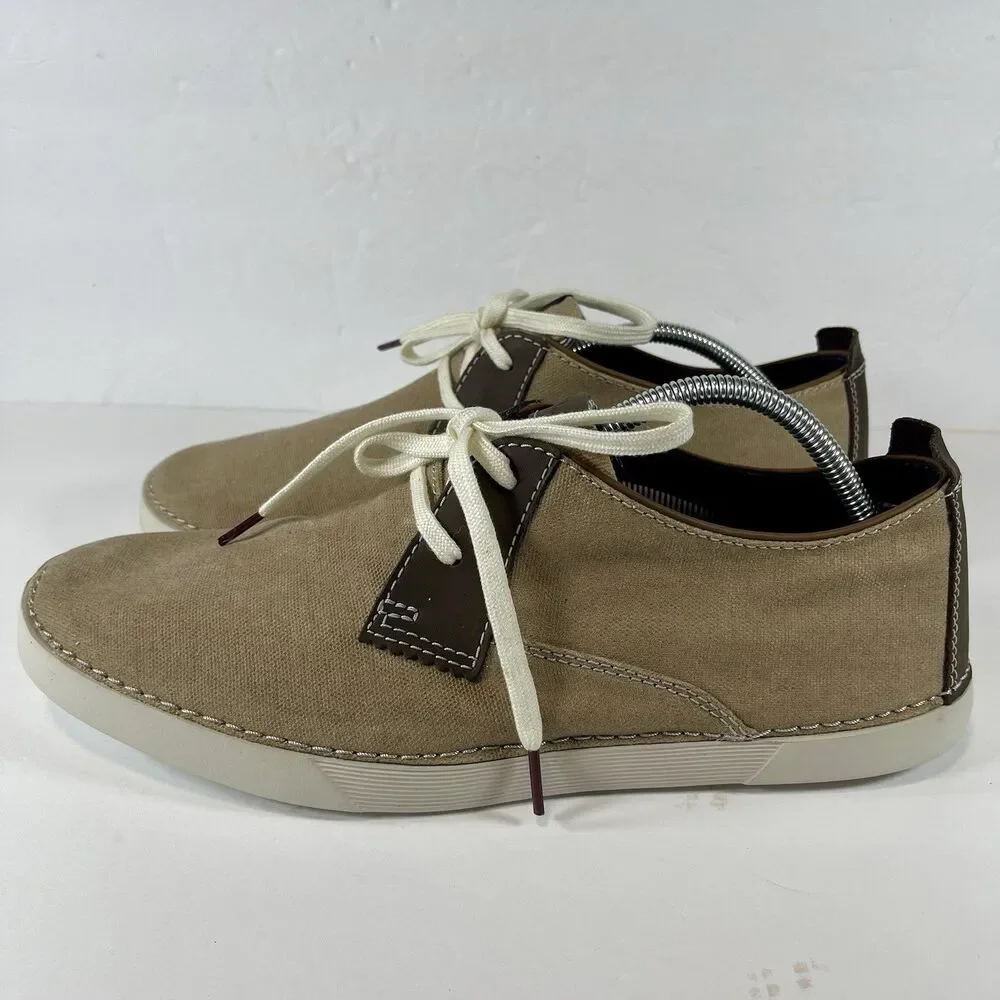 Clarks Collection Neelix Vibe Sand Canvas Sneakers - Men's US 10.5